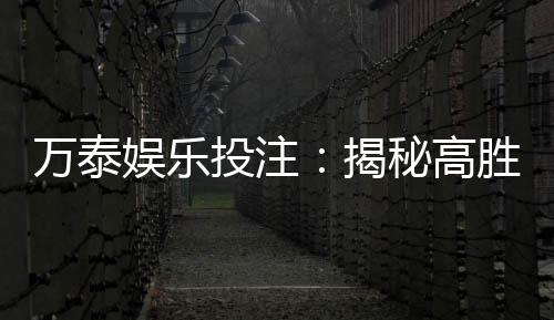 万泰娱乐投注:揭秘高胜率玩家的独家投注技巧