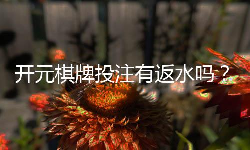 开元棋牌投注有返水吗？揭秘返水规则与实战技巧