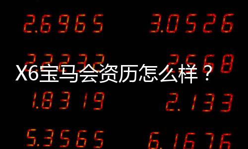 X6宝马会资历怎么样？资深玩家带你揭秘真实体验
